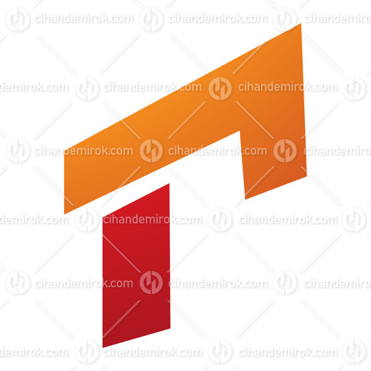 Orange and Red Rectangular Letter R Icon
