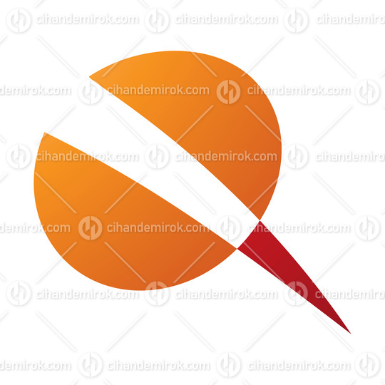 Orange and Red Screw Shaped Letter Q Icon