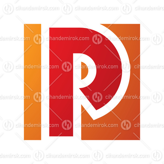 Orange and Red Square Letter P Icon