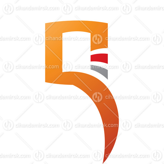 Orange and Red Square Shaped Letter Q Icon