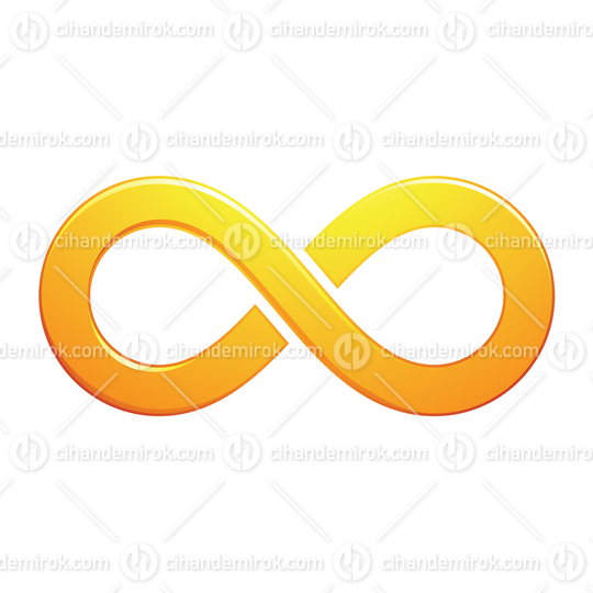 Orange and Yellow Embossed Infinity Symbol