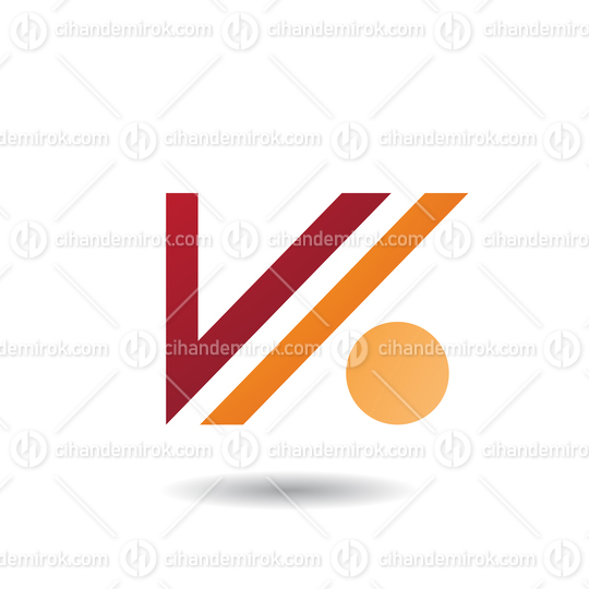 Orange Letters V and A with a Dot Icon