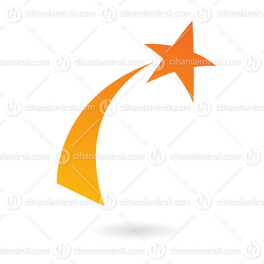 Orange Shooting Star Icon
