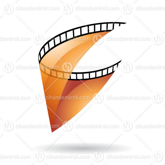 Orange Transparent Film Strip Icon