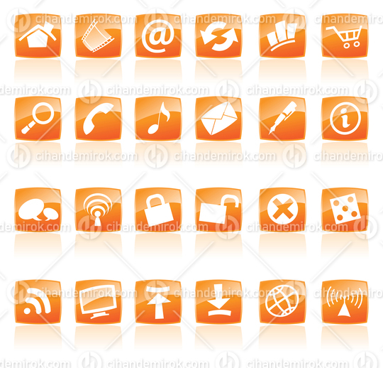 Orange Web and Computer Icons