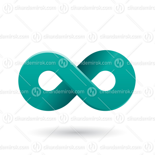 Persian Green Shaded and Thick Infinity Symbol