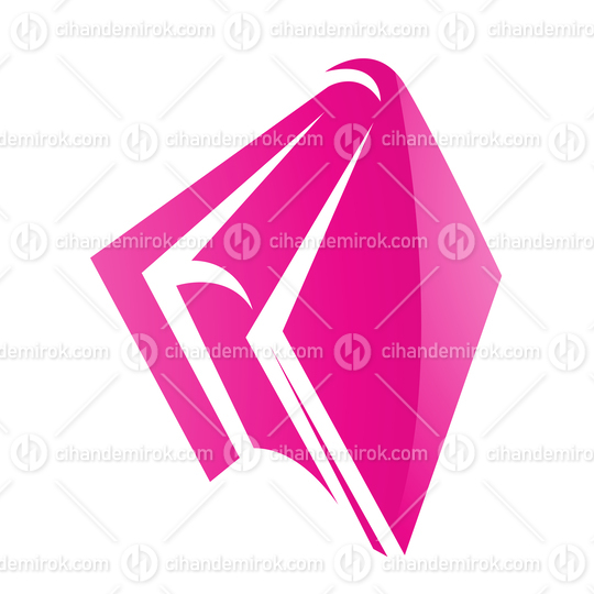 Pink Glossy Simplistic Book Icon