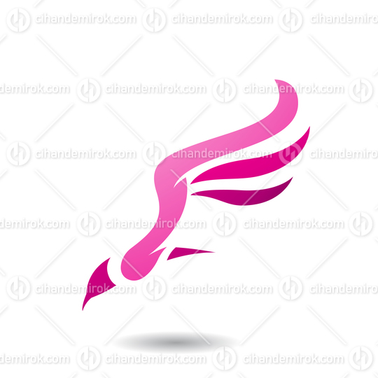Pink Long Winged Bird Icon