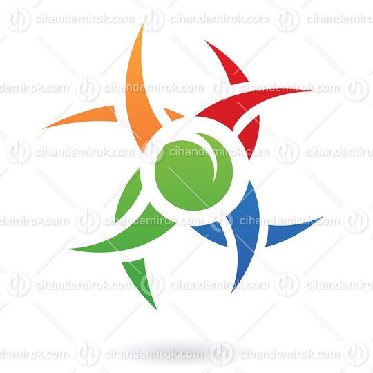 Plant Like Colorful Abstract Logo Icon