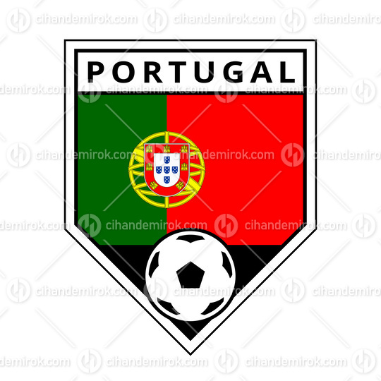 Portugal Angled Team Badge for Football Tournament