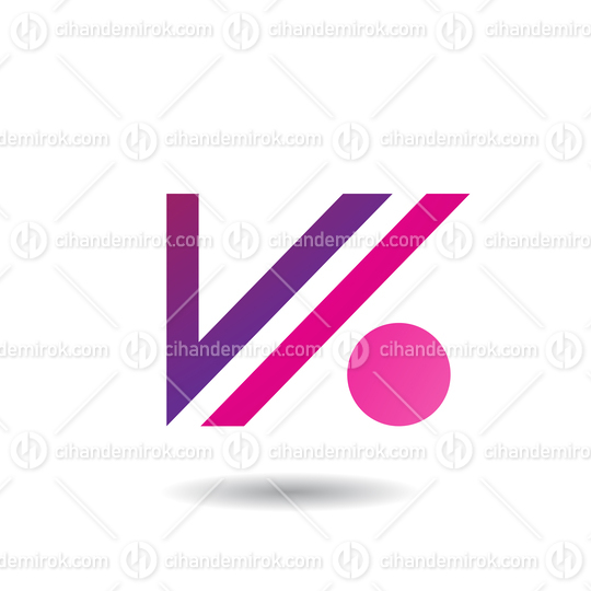 Purple and Pink Letters V and A with a Dot Icon