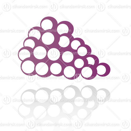 Purple Line Art Grapes Icon