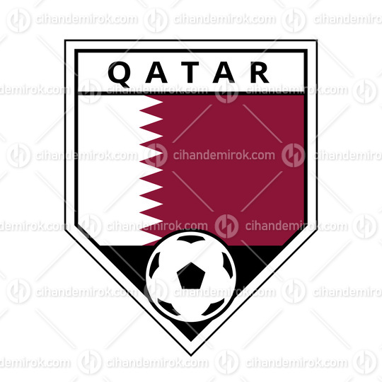 Qatar Angled Team Badge for Football Tournament