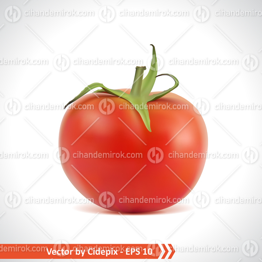 Realistic Illustration of a Red Tomato