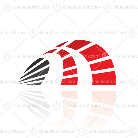 Red and Black Abstract Crest Like Logo Icon