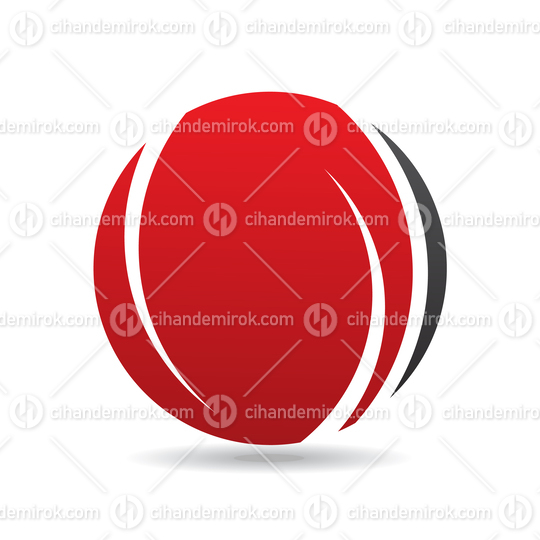 Red and Black Abstract Spiky Circle Logo Icon