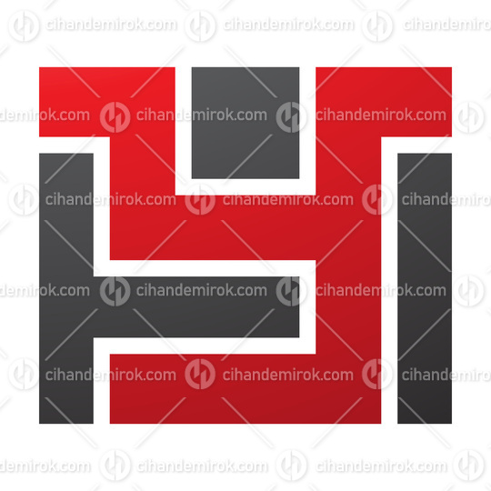 Red and Black Rectangle Shaped Letter Y Icon