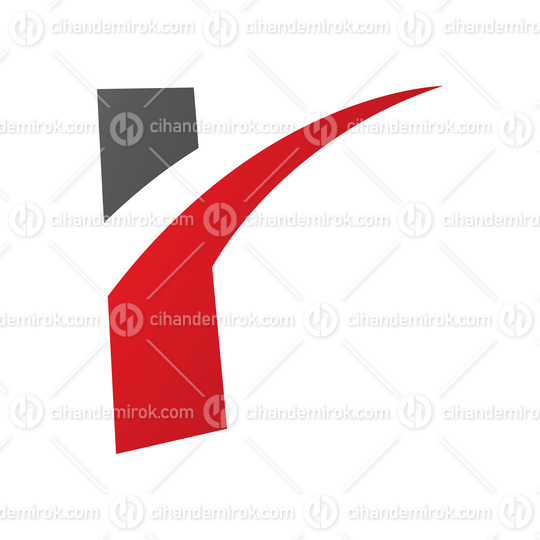 Red and Black Spiky Shaped Letter R Icon
