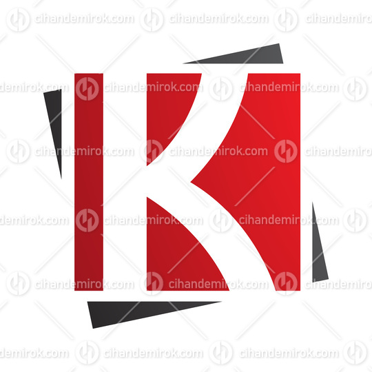 Red and Black Square Letter K Icon