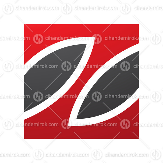Red and Black Square Shaped Letter Z Icon