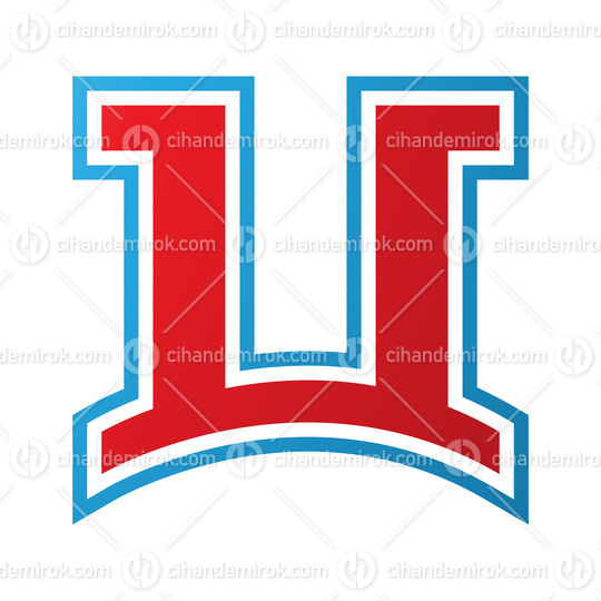 Red and Blue Arch Shaped Letter U Icon