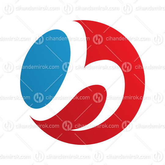 Red and Blue Circle Shaped Letter H Icon
