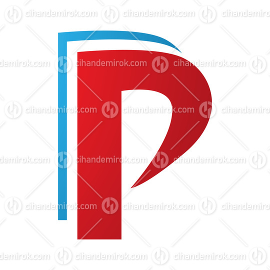 Red and Blue Layered Letter P Icon