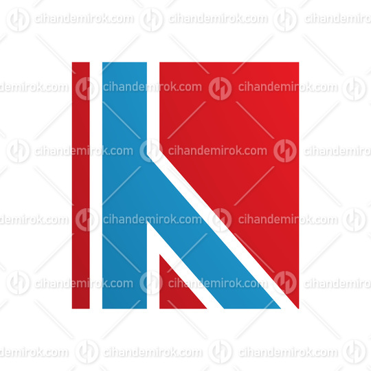 Red and Blue Letter H Icon with Straight Lines
