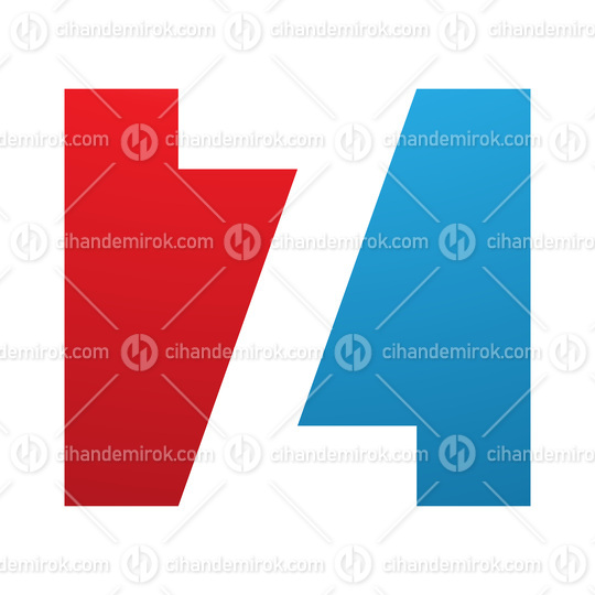 Red and Blue Rectangle Shaped Letter Z Icon