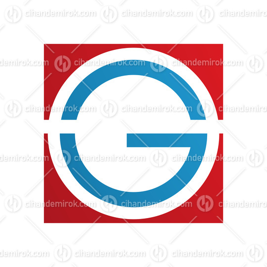 Red and Blue Round and Square Letter G Icon