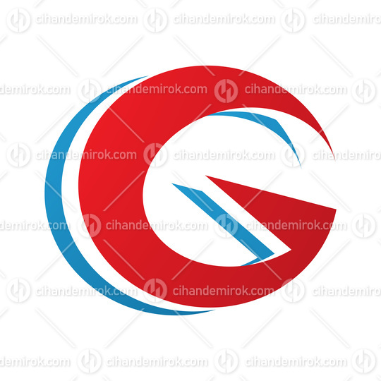 Red and Blue Round Layered Letter G Icon
