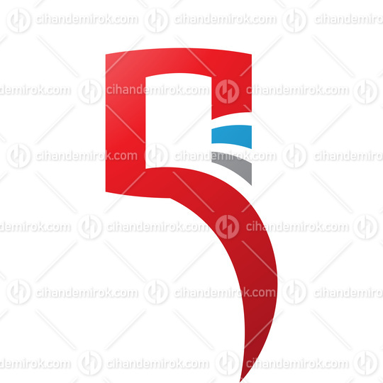 Red and Blue Square Shaped Letter Q Icon