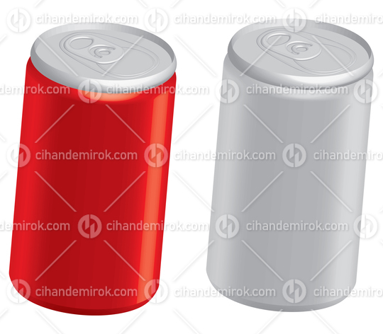 Red and Grey Soft Drink Cans