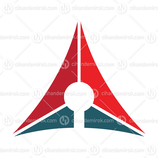 Red and Grey Spiky Triangular Letter A Logo Icon - Bundle No: 030