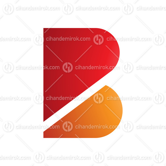 Red and Orange Bold Letter B Icon