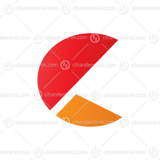 Red and Orange Letter C Icon with Half Circles