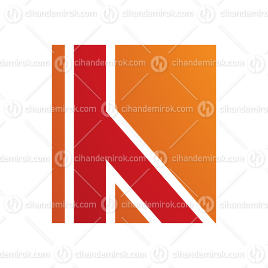 Red and Orange Letter H Icon with Straight Lines