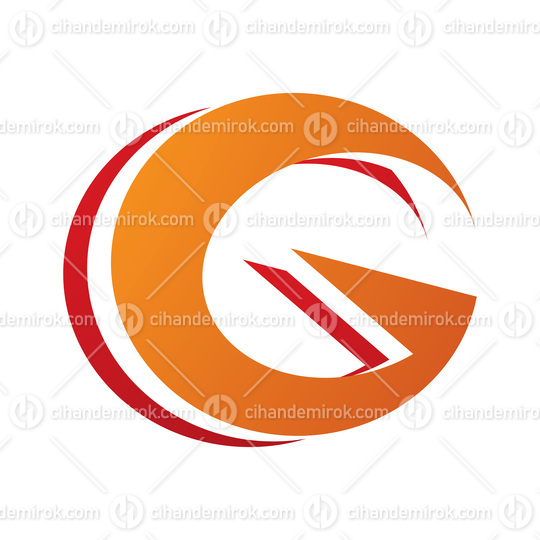 Red and Orange Round Layered Letter G Icon