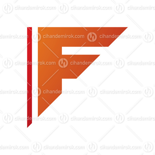 Red and Orange Triangular Letter F Icon