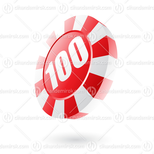 Red and White Roulette Chip Icon