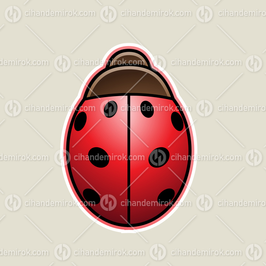 Red Cartoon Ladybug Icon Vector Illustration