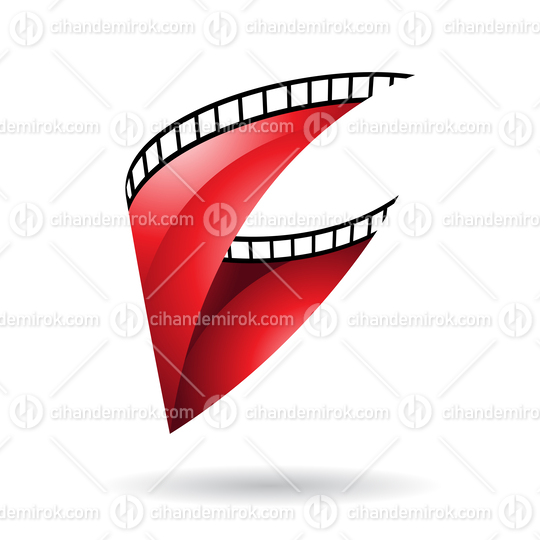 Red Glossy Film Strip Icon