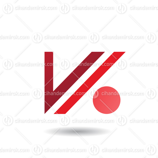 Red Letters V and A with a Dot Icon