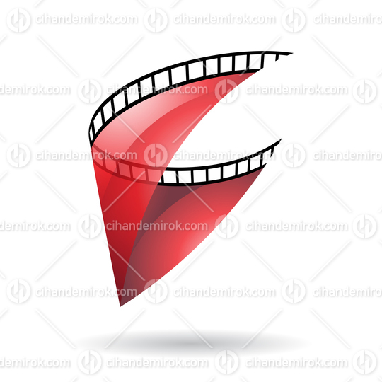 Red Transparent Film Strip Icon