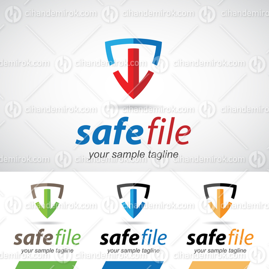 Safe Download Shield Icon with an Arrow