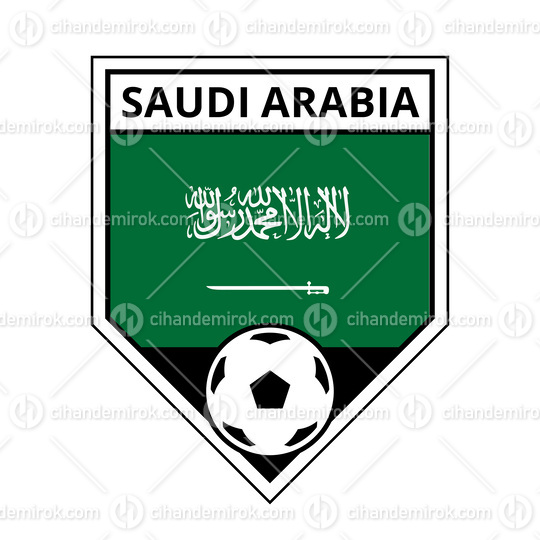 Saudi Arabia Angled Team Badge for Football Tournament
