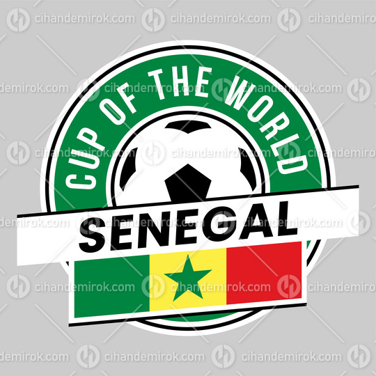 Senegal Team Badge for Football Tournament