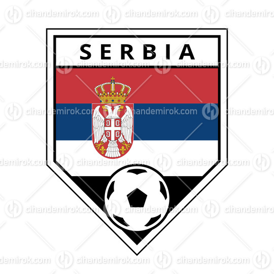 Serbia Angled Team Badge for Football Tournament