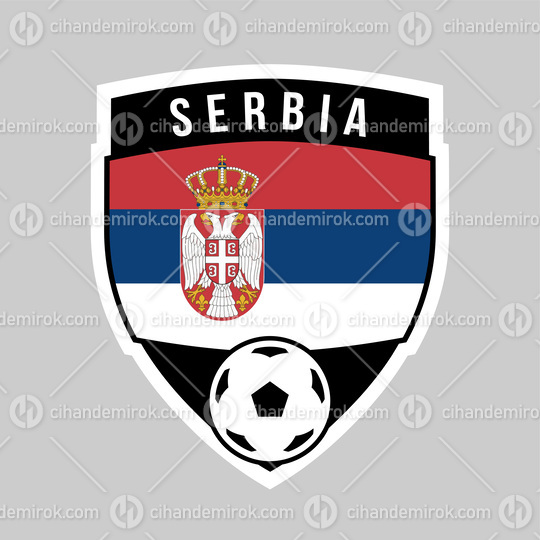 Serbia Shield Team Badge for Football Tournament