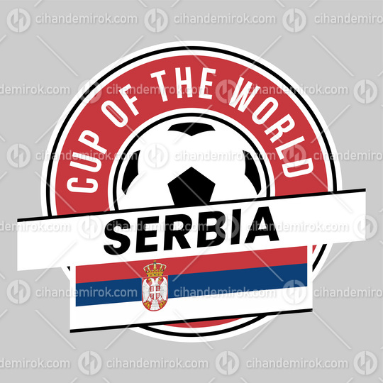 Serbia Team Badge for Football Tournament